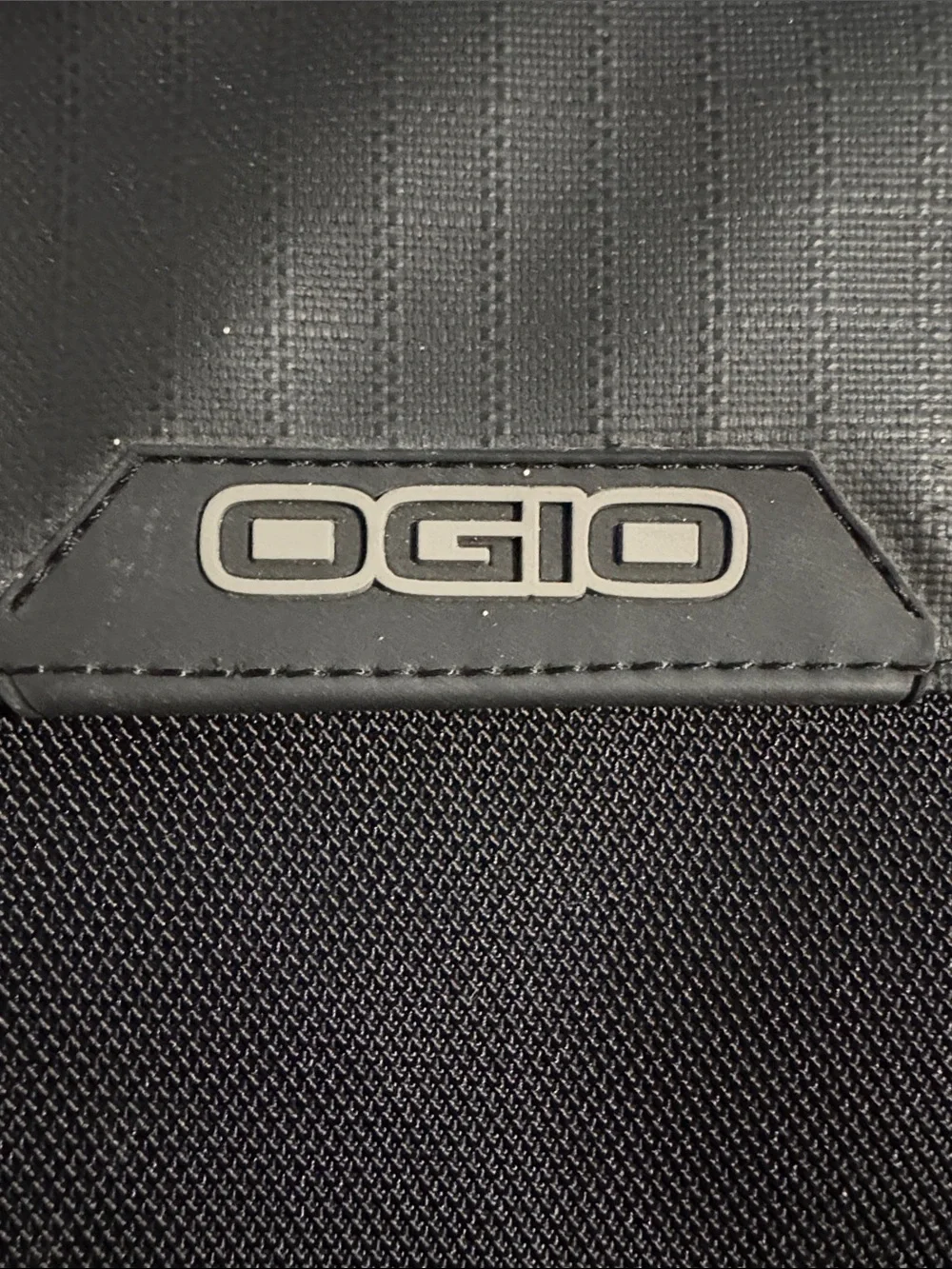 OGIO Black Laptop Messenger Bag with Blue Interior
